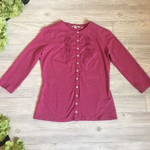 Boden Pink Button Down Top